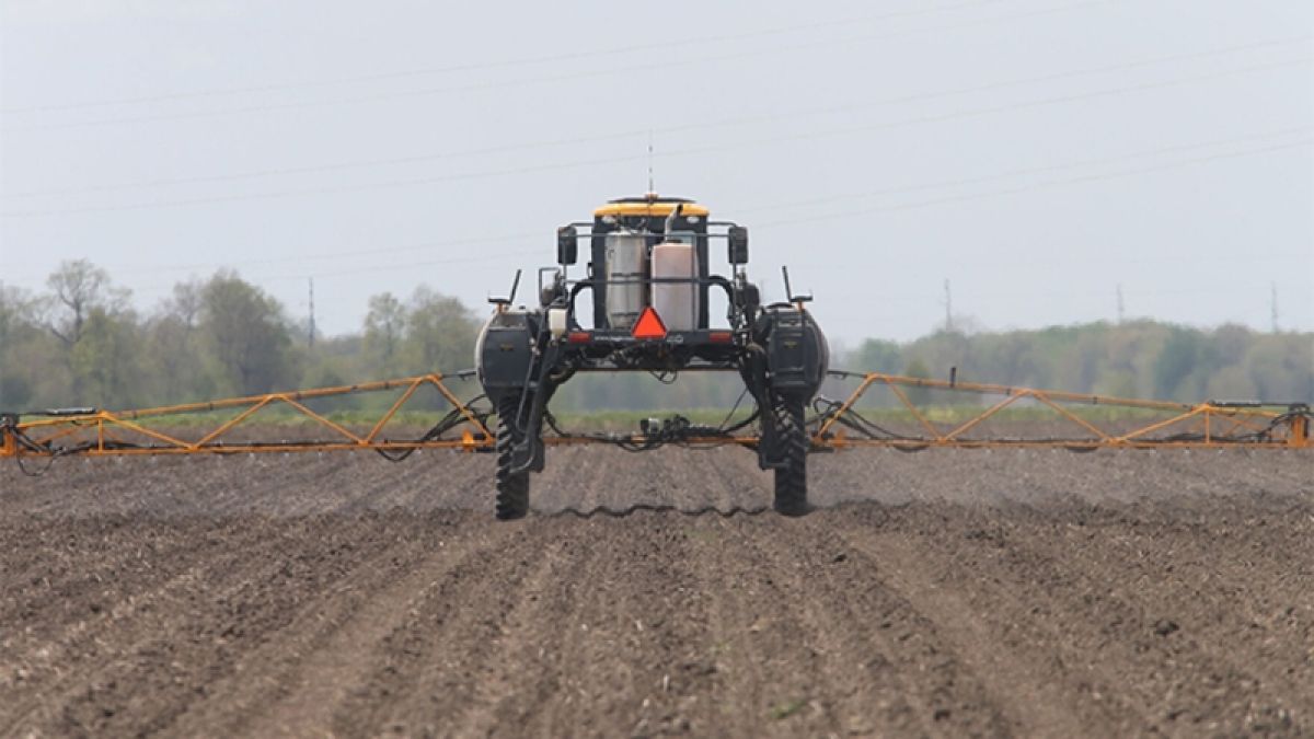 Tractor working on a field 