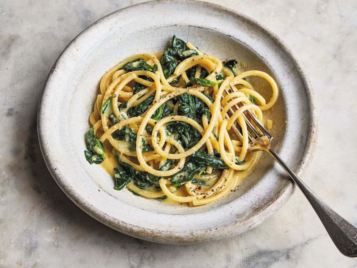 Mark Bittman's spinach carbonara