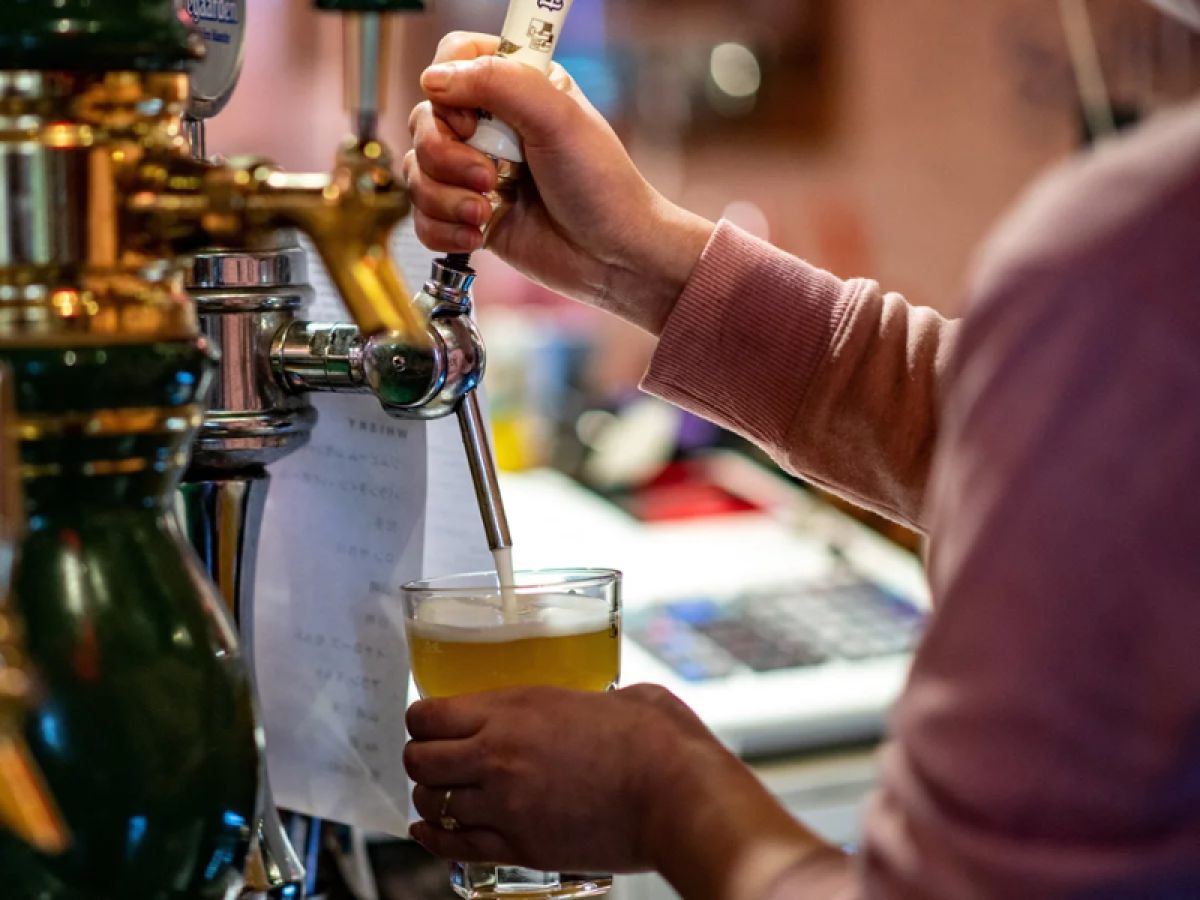 Beer being poured