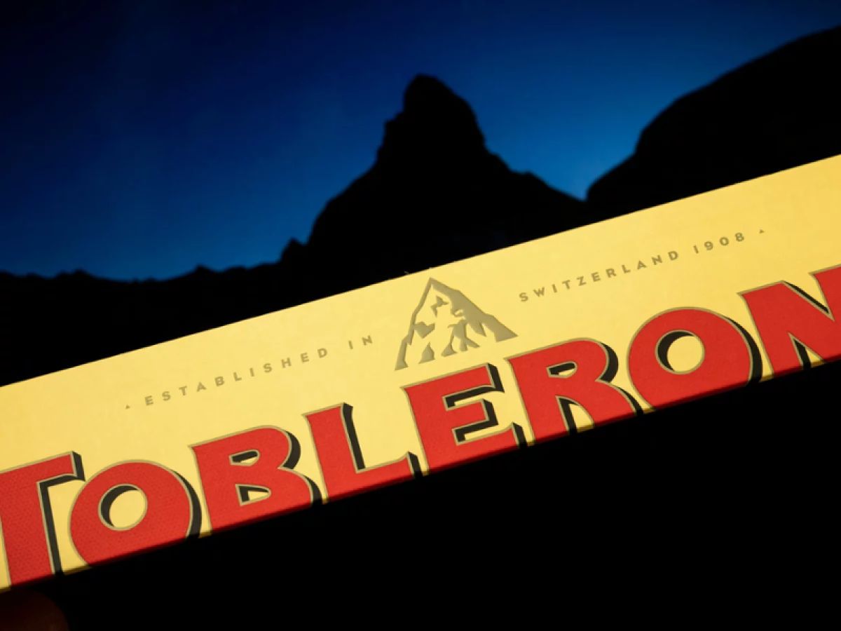 A Toblerone chocolate bar