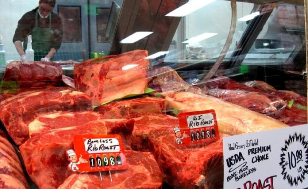 Meat at a store 