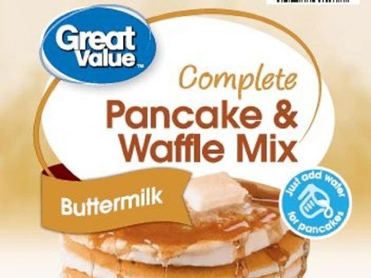 Box of Great Value Pancake & Waffle Mix 