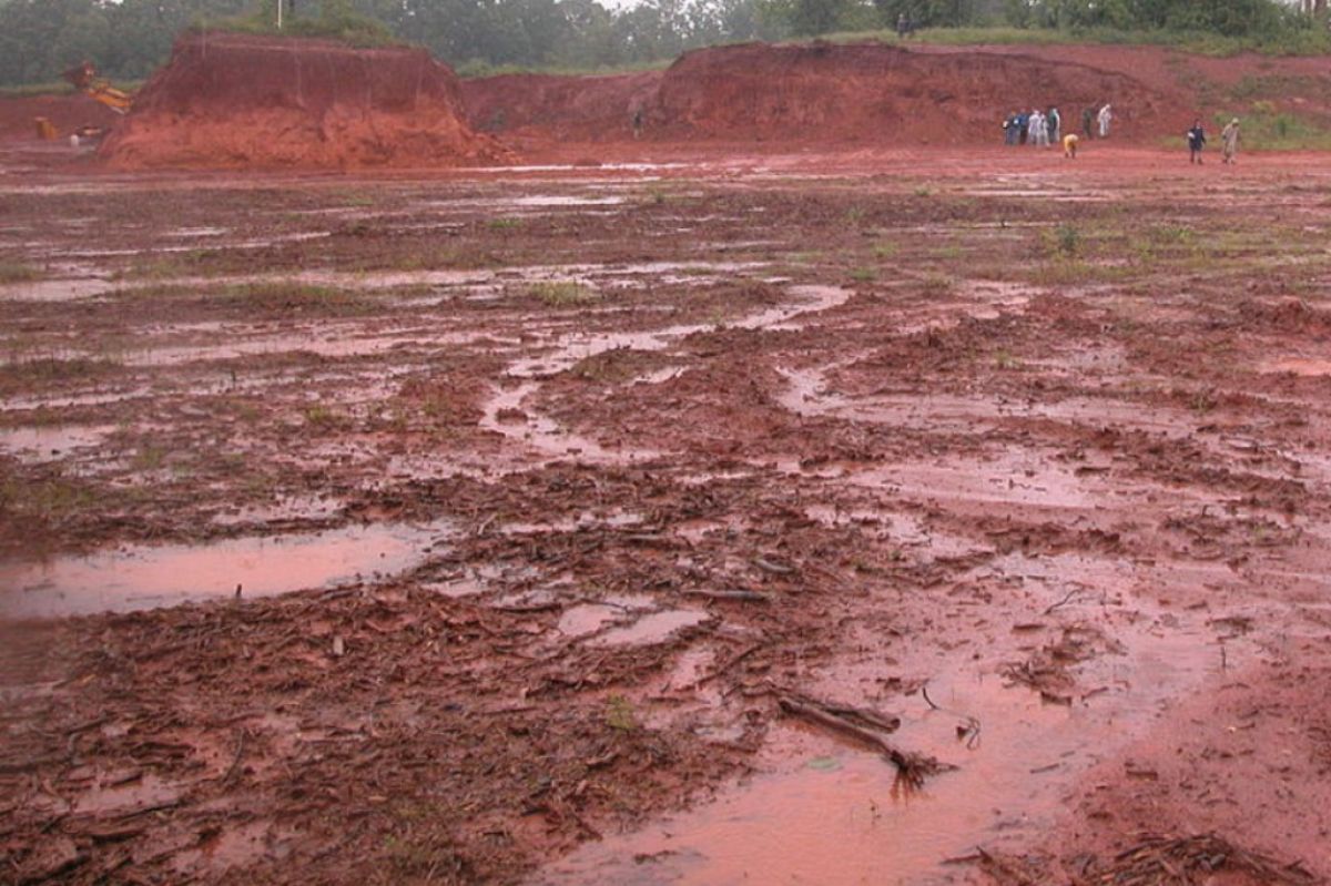 Red clay soil
