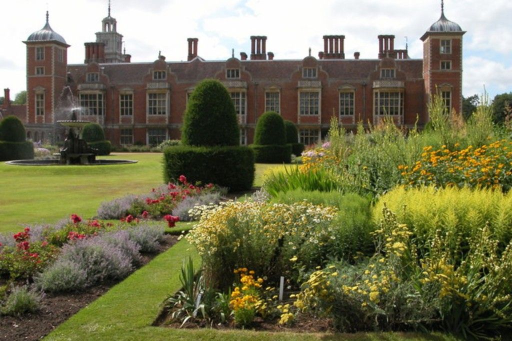 The parterre at Blickling with hardy perennials, remade in 1932 by Norah Lindsay.