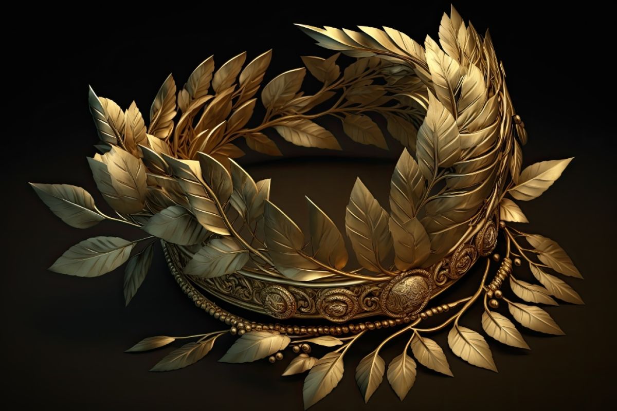 Crown of golden leaves