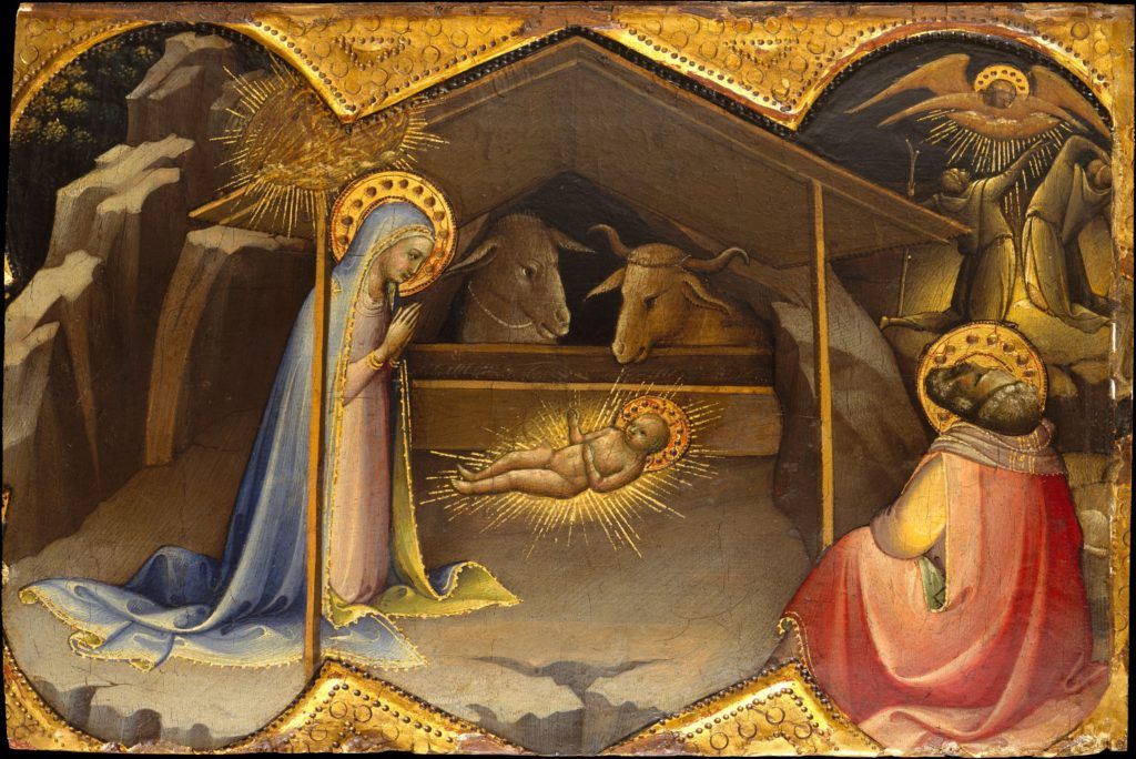 The Nativity by Lorenzo Monaco (Piero di Giovanni), Italy 1406-1410.