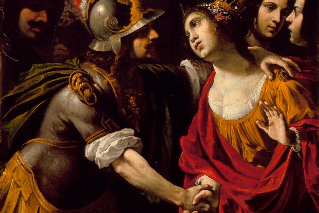 From a painting of Aeneas and Dido.
