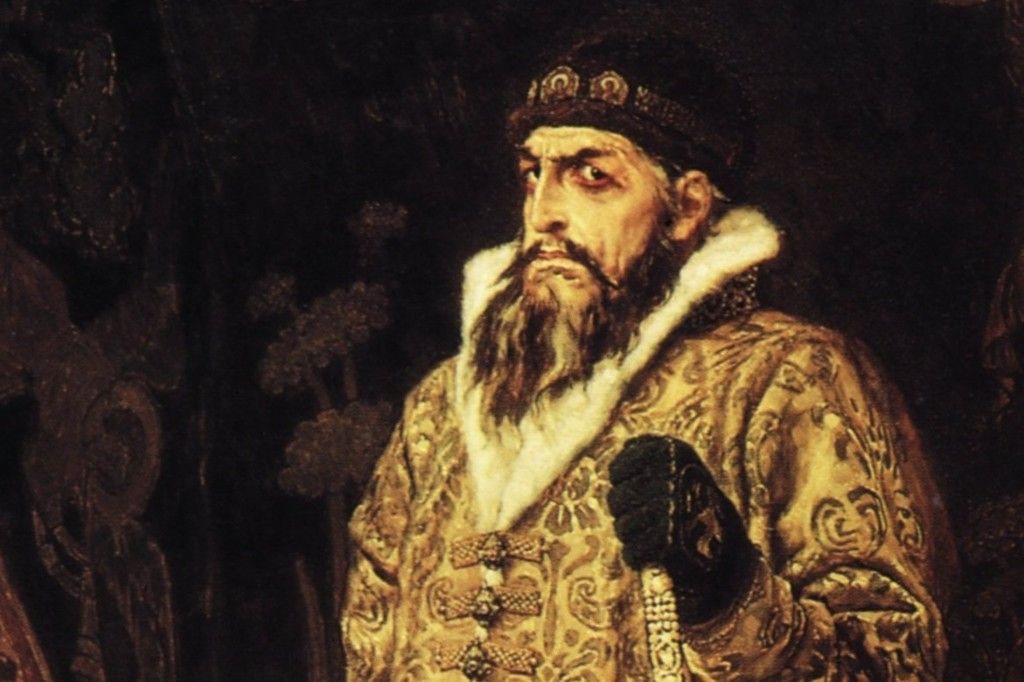 Detail from a portrait of Tsar Ivan IV the Terrible by painter Viktor Vasnetsov in 1897.