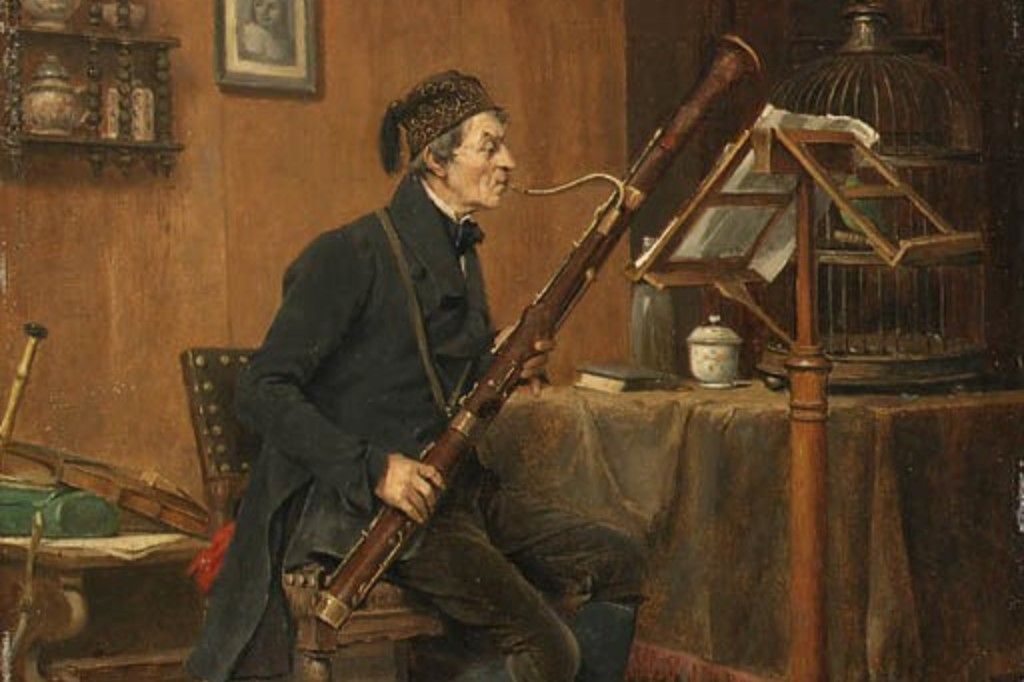 The Bassoon Player, a painting by Belgian painter Gerard Jozef Portielje.