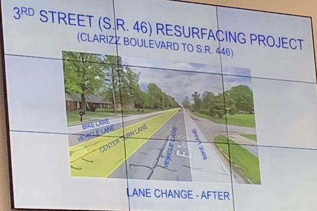 SR 46 lane change illustration