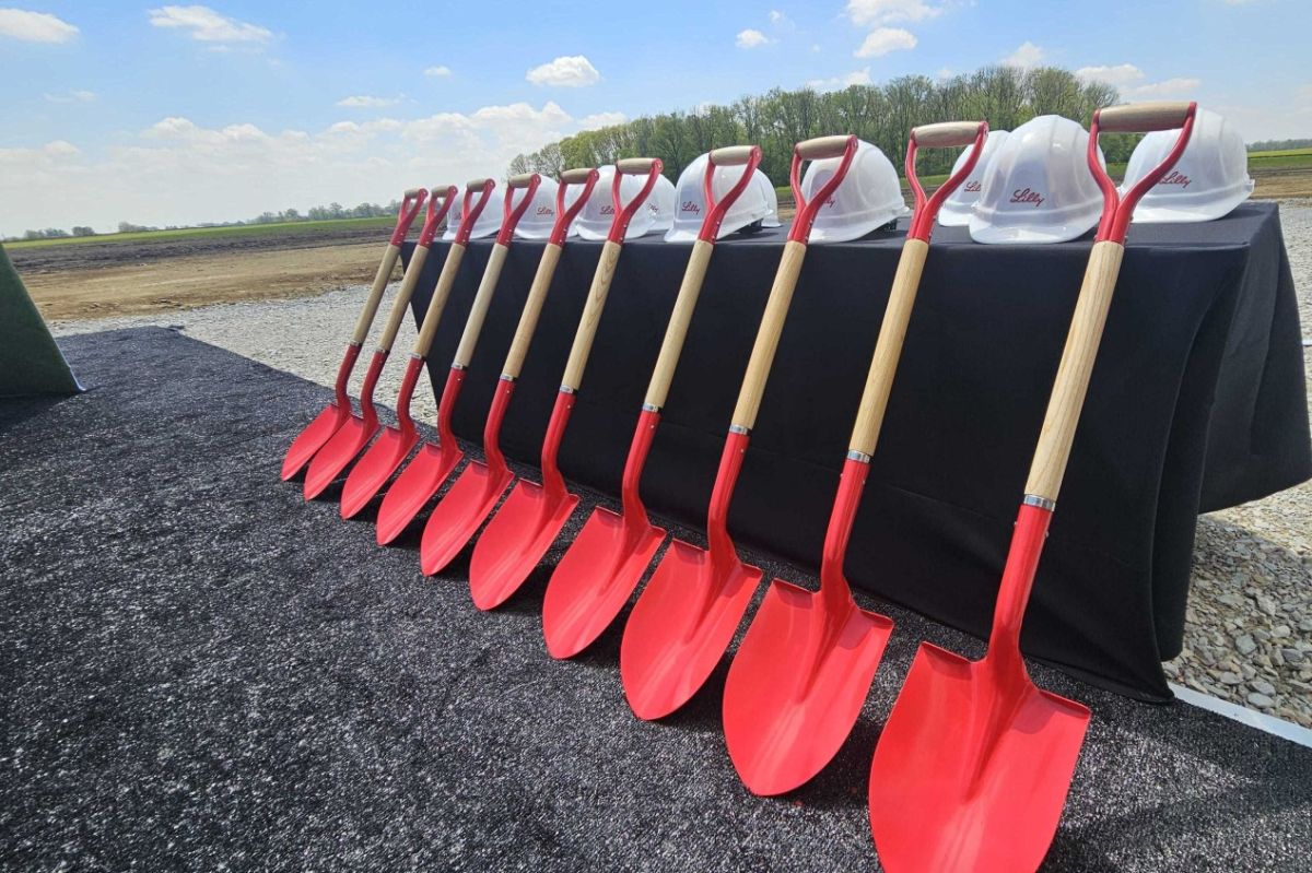 Ground was broken Tuesday on a new Eli Lilly facility northwest of Indianapolis. The event featured Lilly Chair and CEO Dave Ricks and Indiana Governor Mike Braun.