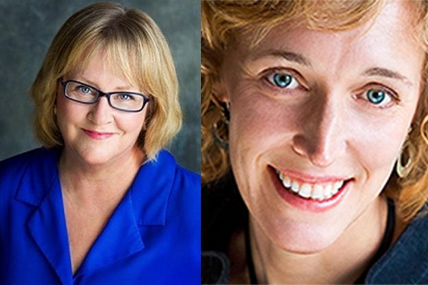 Image of Bloomington City Council President Susan Sandberg (left) and Executive Director of IU's Center for Rural Engagement Kerry Thomson (right).