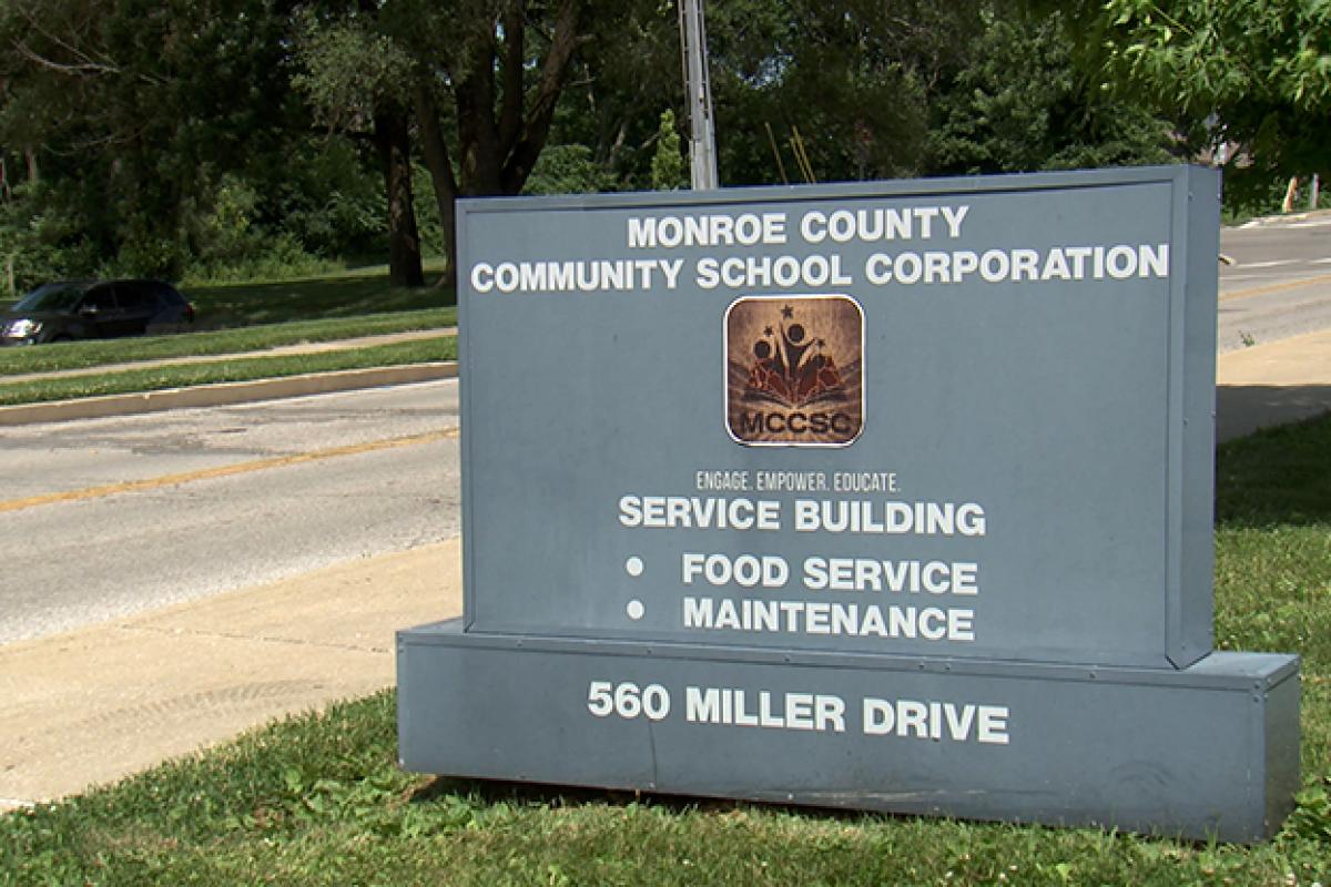 Image of the Monroe County Community School Corporation Food Service Building sign
