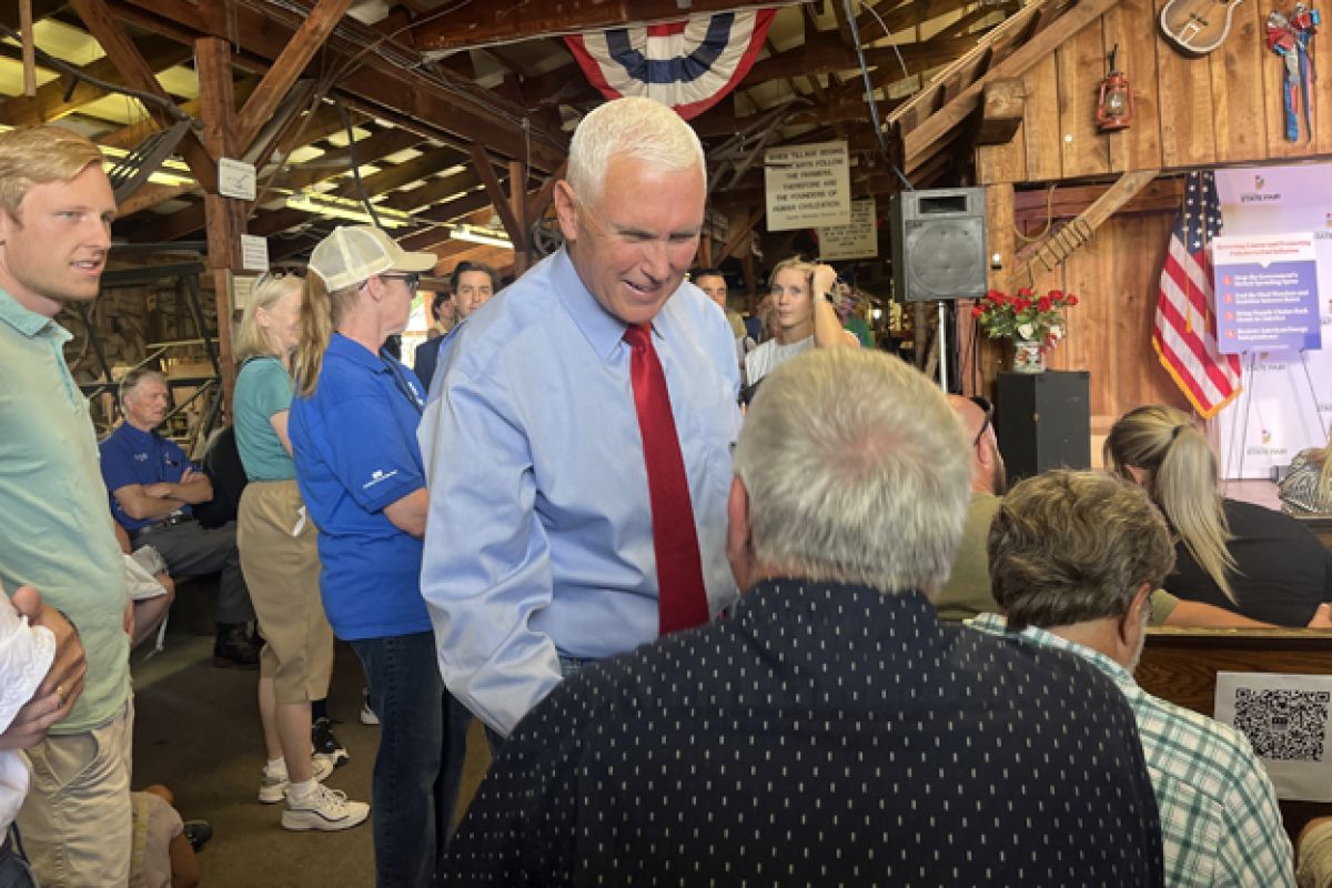 Current presidential candidate and former Vice President Mike Pence laid out his plan to end inflation at the Indiana State Fair on Wednesday.