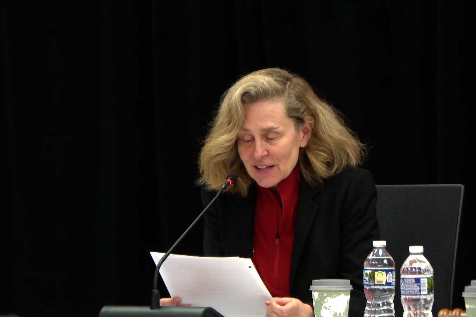 Indiana University President Pamela Whitten at the Nov. 15, 2024 IU Board of Trustees meeting in Fort Wayne, Indiana. 