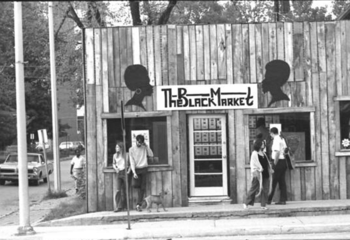 The Black Market was a store made for African Americans to sell their own products. It was firebombed on December 26th, 1968.