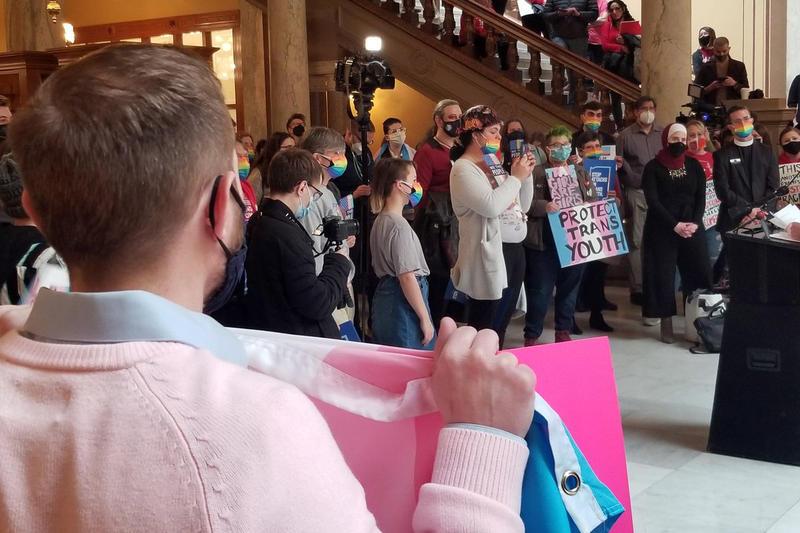 Hundreds of Hoosiers have gathered at the Statehouse to protest HB 1041 and HB 1134 this session, including a rally ahead of a Senate education committee meeting Wednesday.
