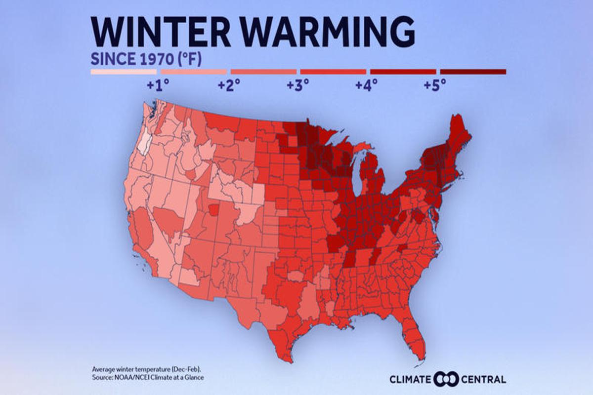 Winter Warming Map