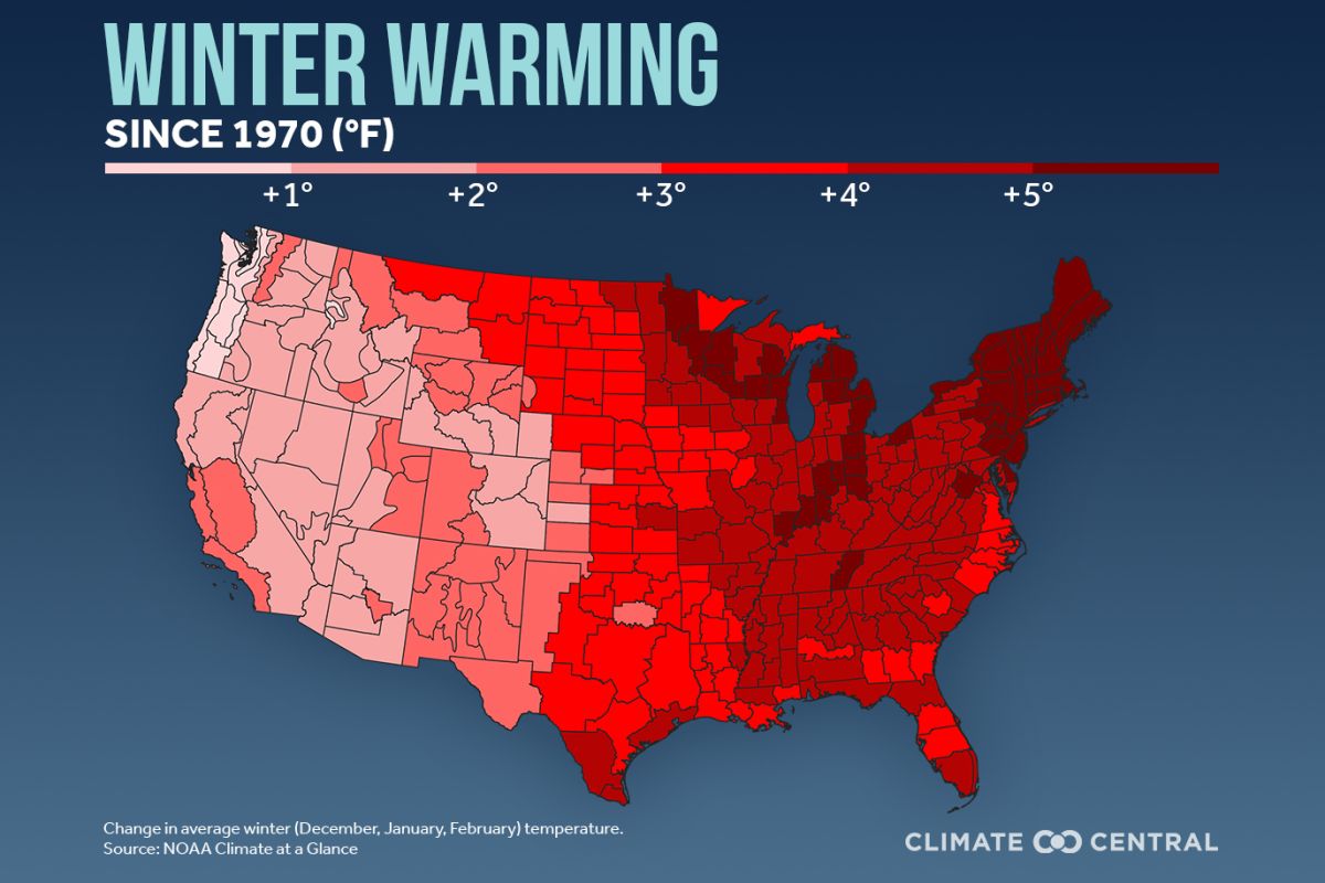 winter warming map