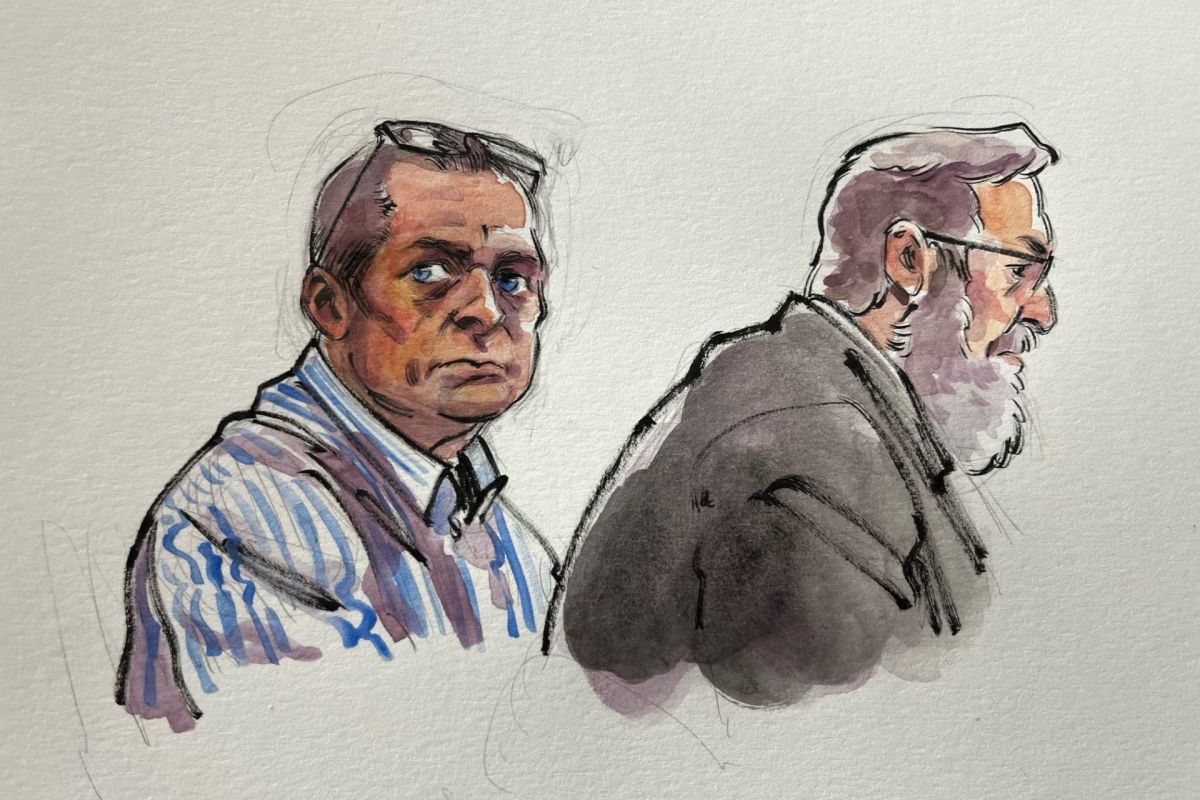 Courtroom sketch of Richard Allen, man convicted in Delphi murders case