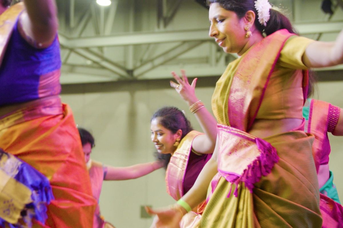 A group of Indian dancers perform at the 2024 Festival of Nations at the Old National Events Plaza, Friday April 17. India is one for 40 nations represented in the EVSC ESL program, which is what this festival is showcasing.