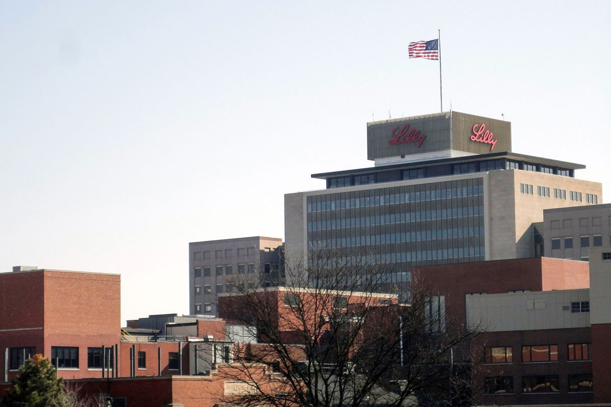 Eli Lilly headquarters building in Indianapolis.