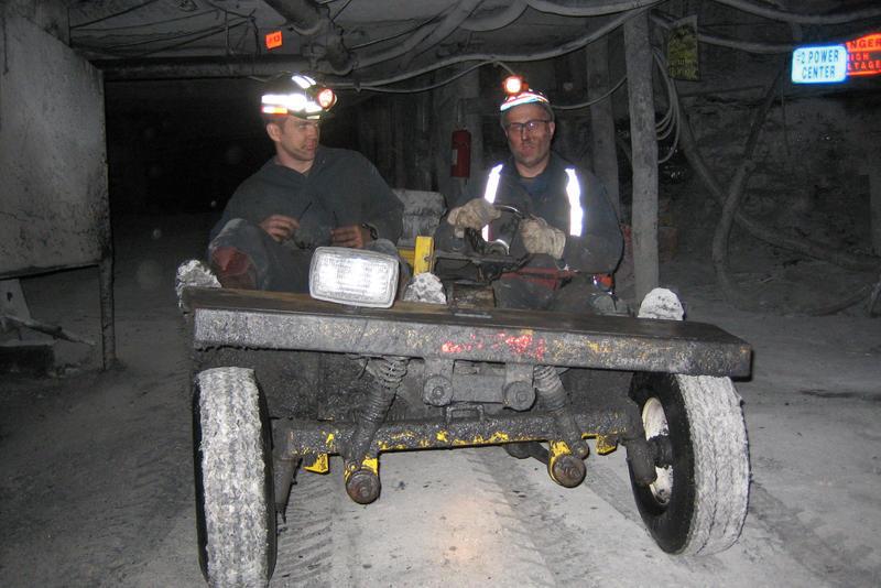 Miners in an underground West Virginia coal mine, 2006.