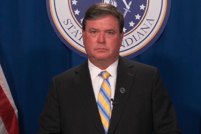 Indiana Attorney General Todd Rokita updated his “Parents’ Bill of Rights” on Tuesday, Aug. 8. (Screenshot from Facebook Live video)