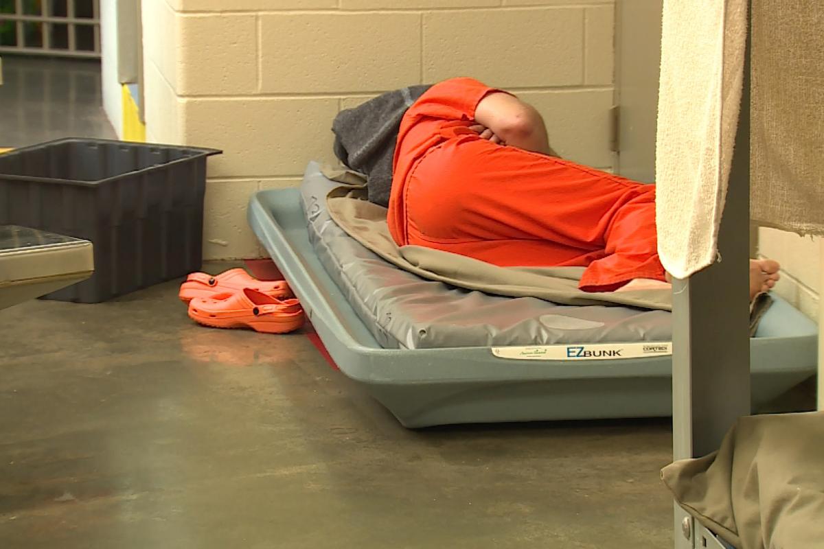 Some Indiana county jails, facing overcrowding issues, had to give people plastic beds on which to sleep.