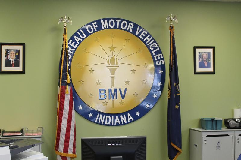 A seal for the Indiana Bureau of Motor Vehicles.