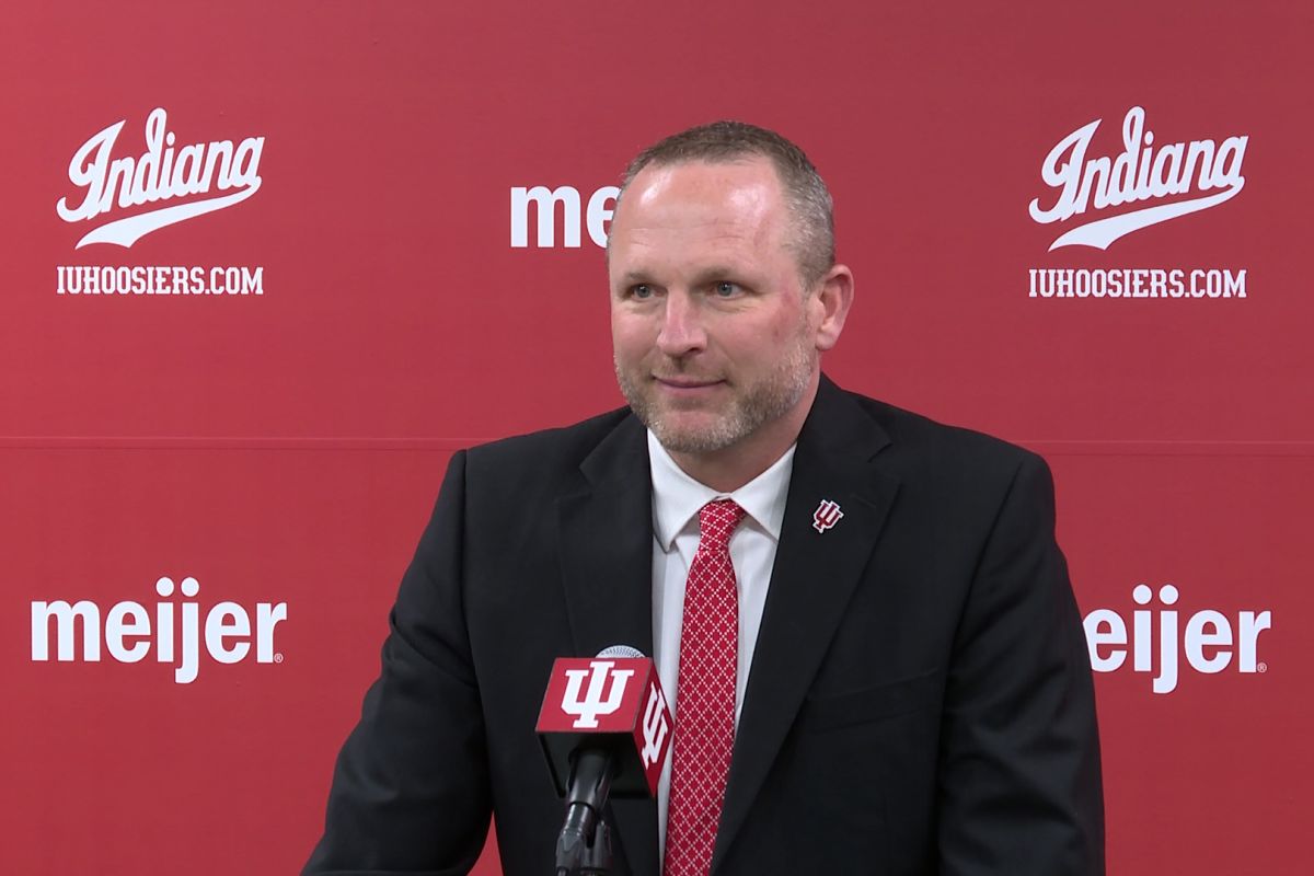 Darian DeVries is introduced as the new Indiana University men's basketball coach Wednesday.