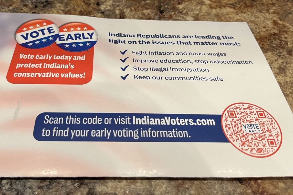 an early voting mailer 