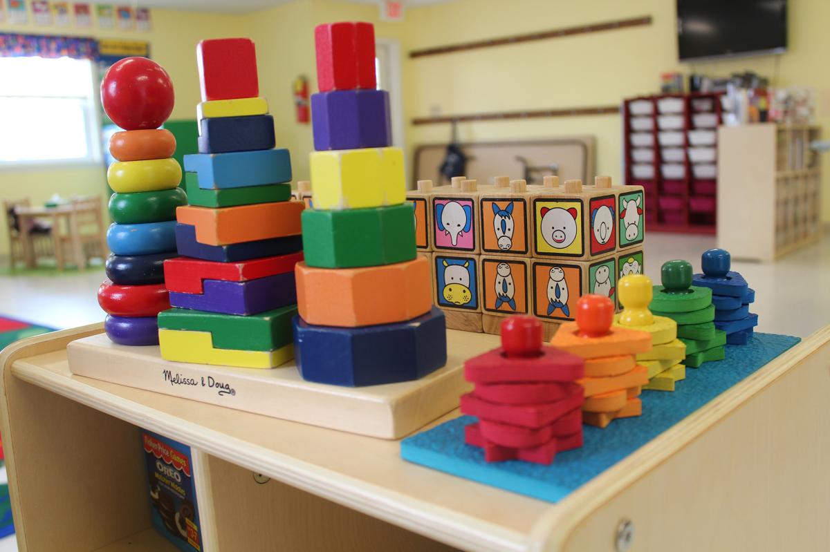 brightly colored kids' stacking blocks