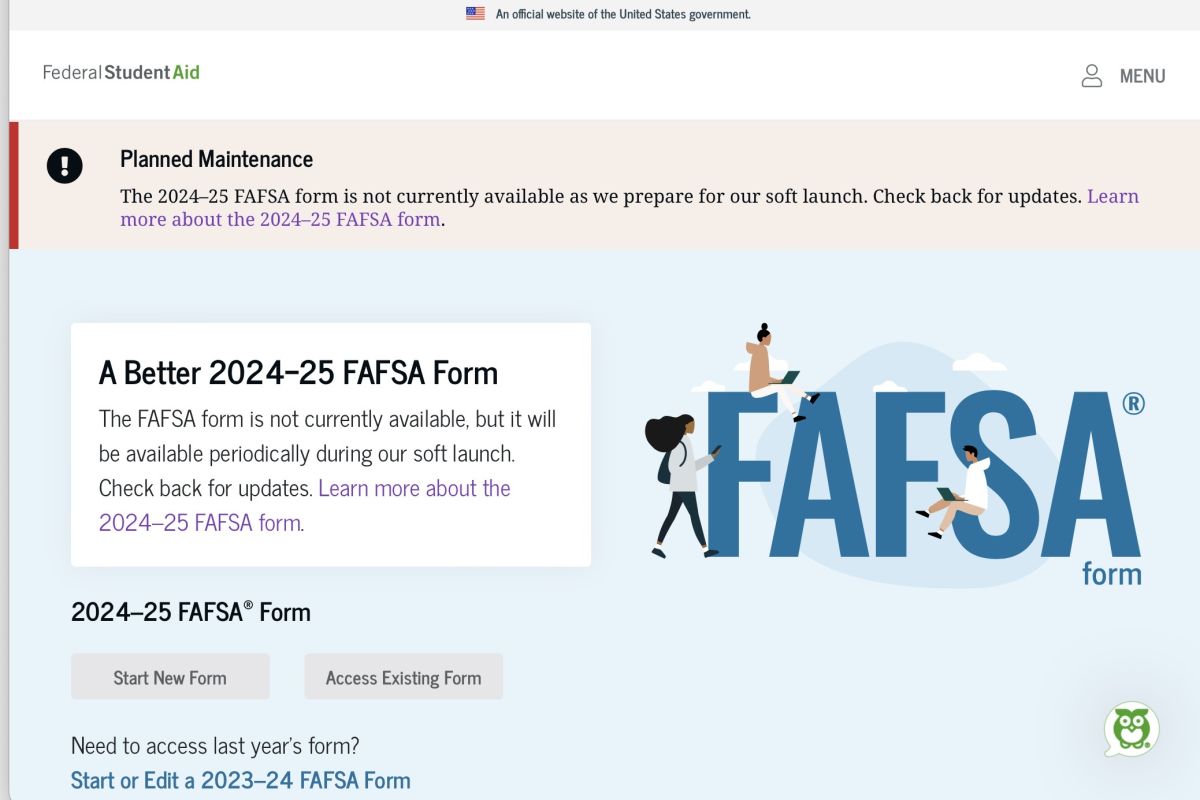 The 2024-25 FAFSA website