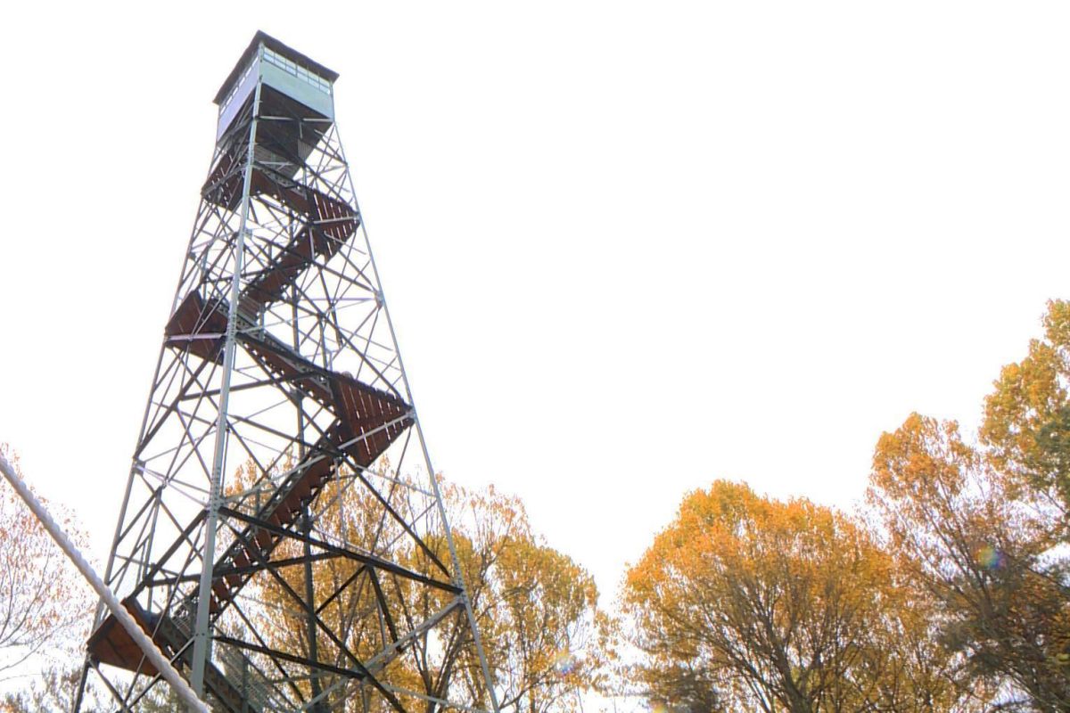 The McCormick State Park Fire Tower after its renovation and reopening, Oct. 30, 2019.