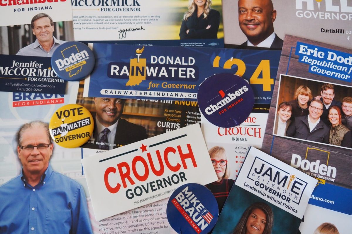 Campaign materials from the eight gubernatorial candidates who appeared at a business-friendly forum on taxes and government on March 19, 2024