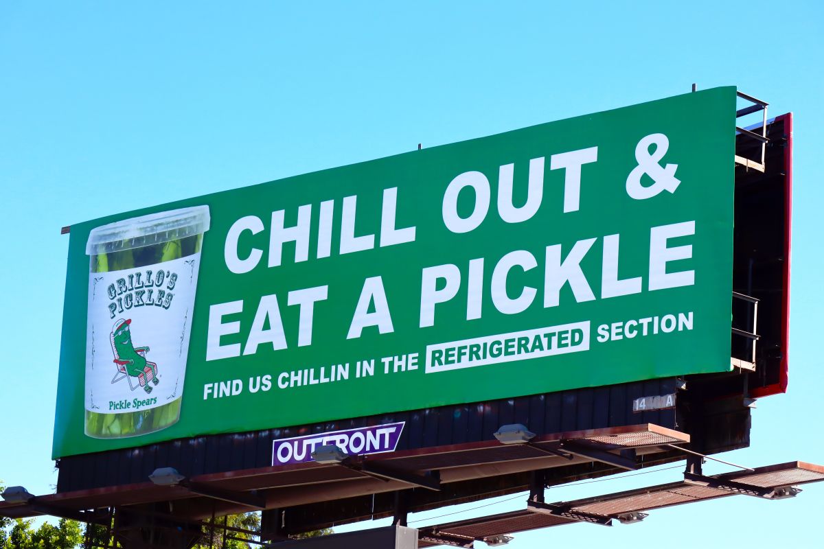 Grillo's Pickles billboard