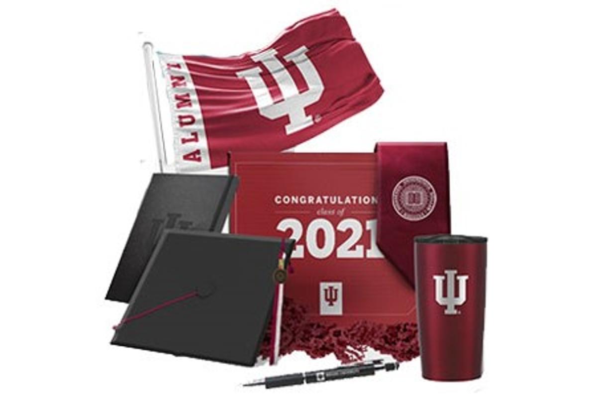 a photo of IU-licensed herff jones products