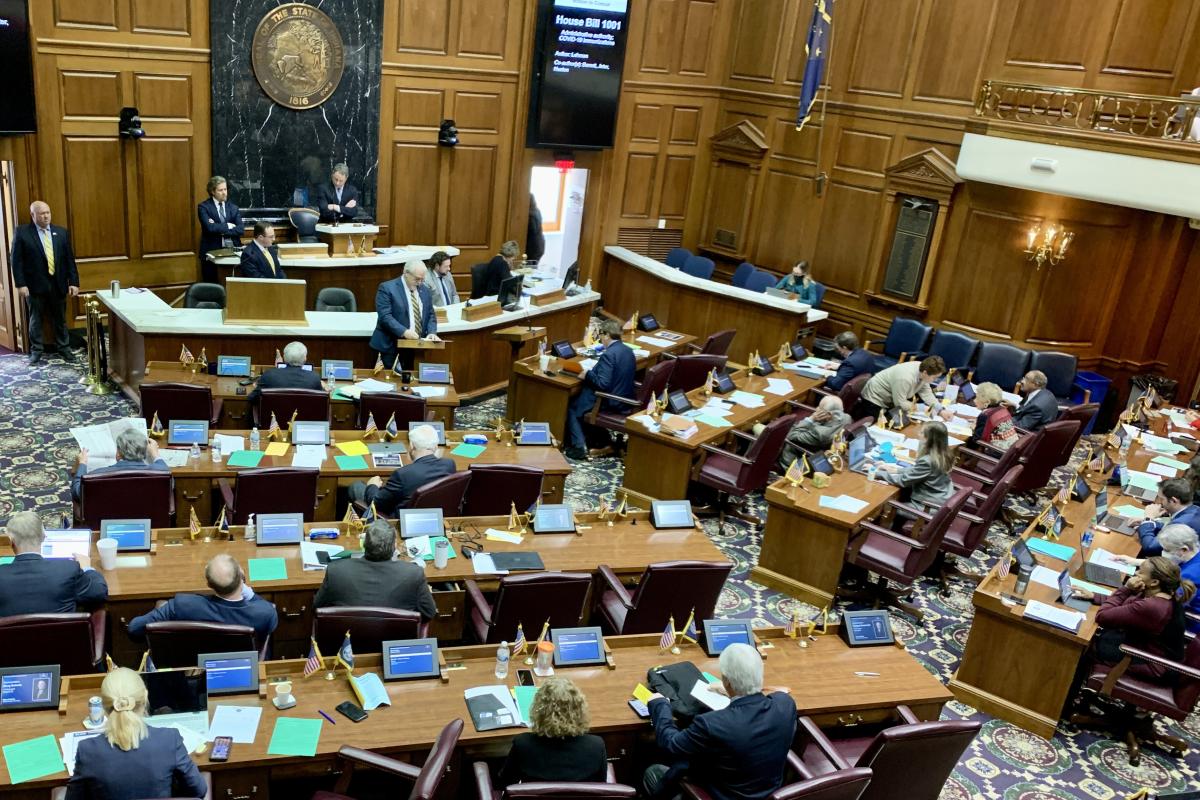 The Indiana House debates final passage of a bill governing employer mandates of the COVID-19 vaccine.