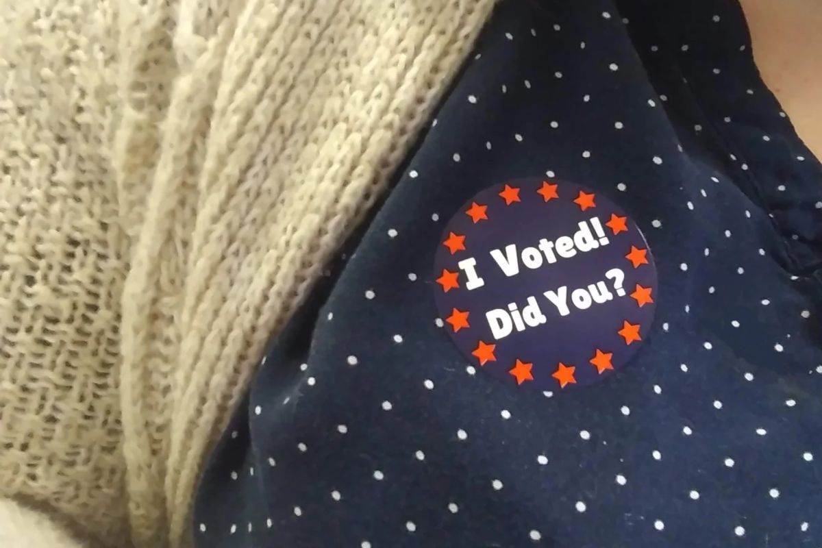 i voted sticker delaware co