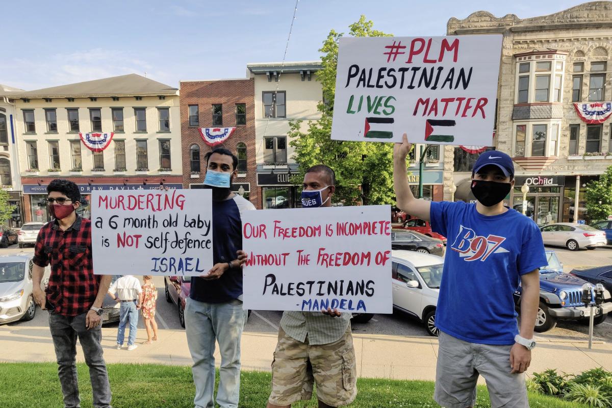 Bloomington Palestine protest