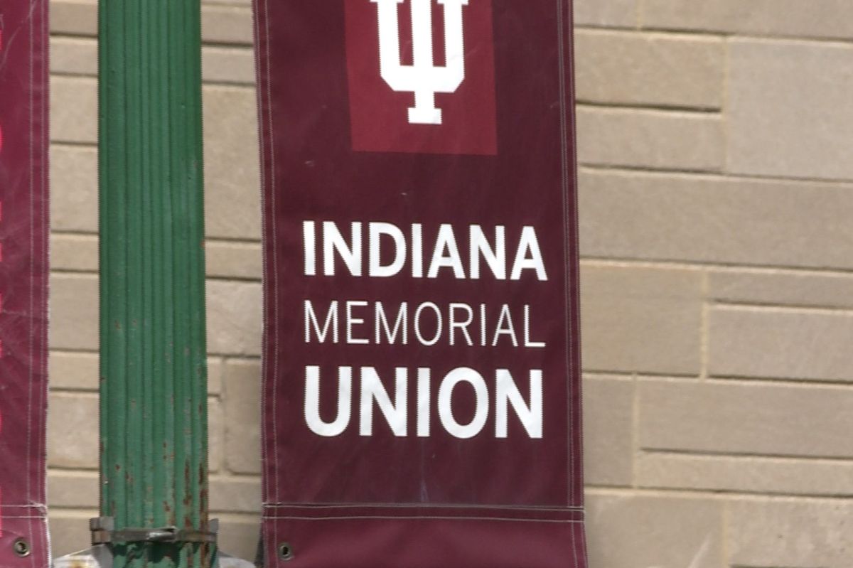 A sign on IU's Memorial Union.