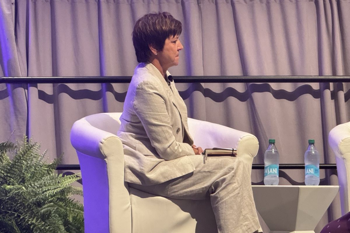 Indiana Fever President Allison Barber participated in a panel discussion at the 2024 Indiana Women's Summit last month.