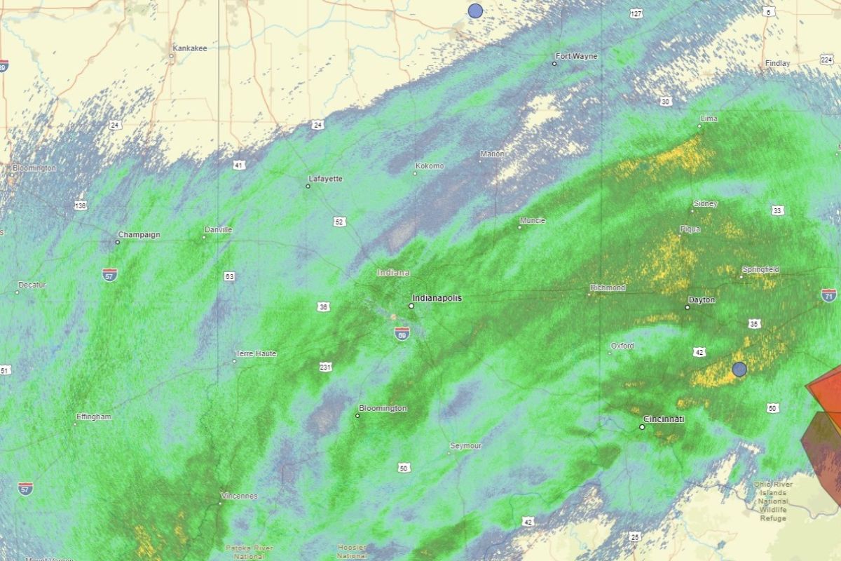 Indiana rain radar on Sept. 27