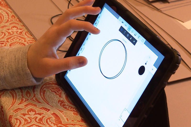 Virtual learning on an iPad