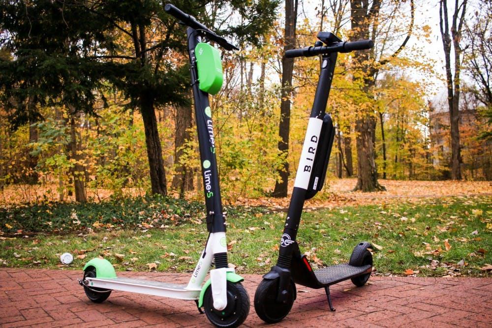 iu electric bird and lime scooters