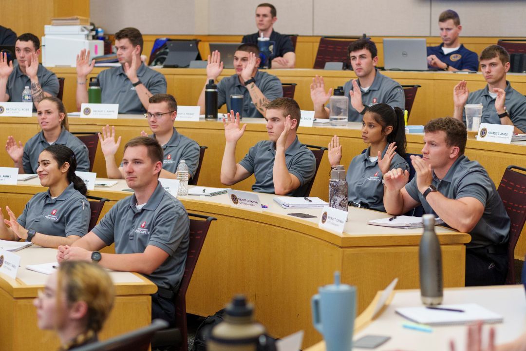 IUPD cadet training at IU Bloomington on Wednesday, May 28, 2025.