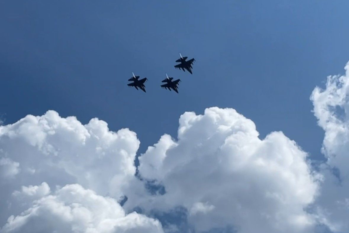 Jets fly over Memorial Stadium Sept. 2, 2023