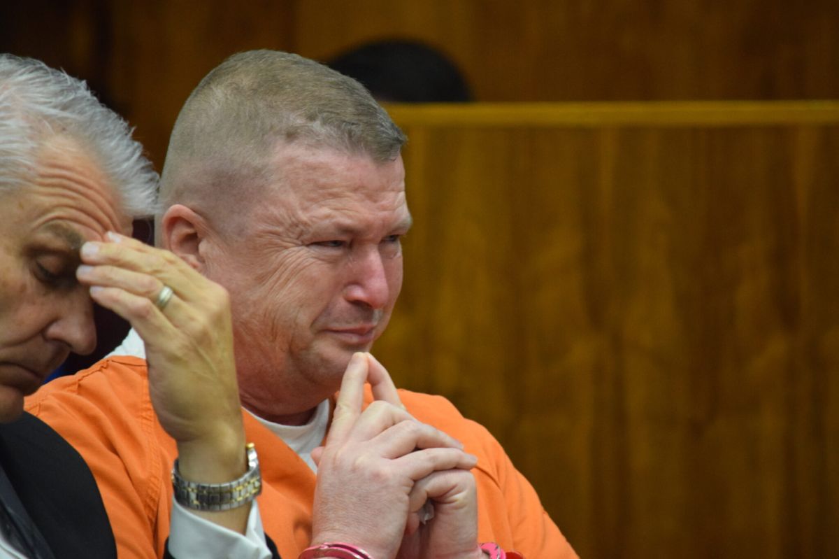 Former Indiana sheriff Jamey Noel listens to victim impact statements given on Monday, Oct. 14, 2024, during a Clark County Circuit Court hearing in Jeffersonville, Indiana.