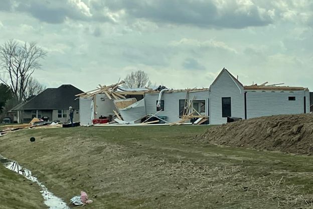 The aftermath from severe weather in Jefferson County Thursday afternoon. 